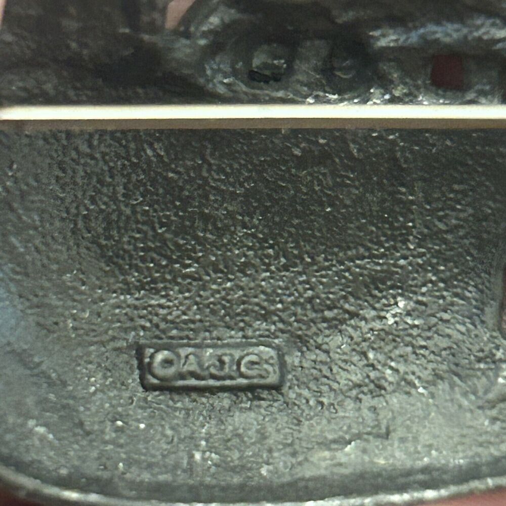 Pewter Noah’s Ark Brooch Pin Biblical Religious Silver Tone AJC Signed - Picture 3 of 7